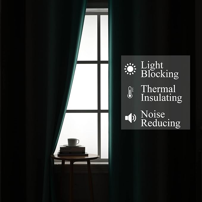 Estelar Textiler Ombre Blackout Curtains 102 Inches Long 2 Panels Set, Full - Image 3