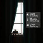 Estelar Textiler Teal and Brown Blackout Curtains - Image 3