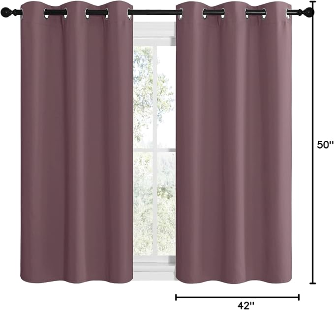 NICETOWN Dry Rose Room Darkening Curtains - Image 10