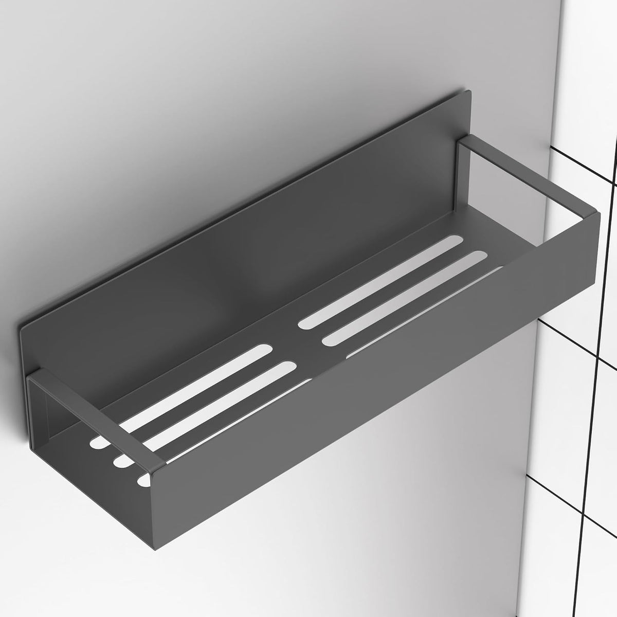 HuggieGems Metal Magnetic Spice Rack for Refrigerator Dark Gray, 4 Pack