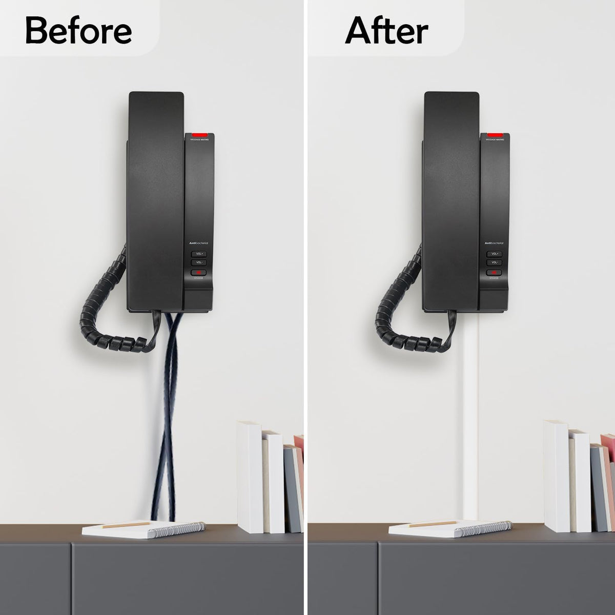 TV Cord Hider – Flexible Wall Cord Cover Slim Design Silicone Cable Raceway - Self Adhesive, Cut to Size Design for Hiding Wires on Wall - Clean Home Setup Cable Concealment (White 3 Feet)