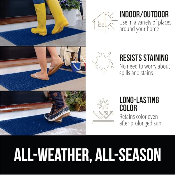 GORILLA GRIP® Ultra Absorbent Front Door Mat Outside Entrance, Traps Dirt and - Image 5