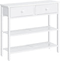 HOOBRO 29.5" Narrow Console Table with 2 Fabric Drawers, Small Sofa Table