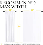 NICETOWN White Curtains, 50% Light Blocking Curtain Panels - Image 7