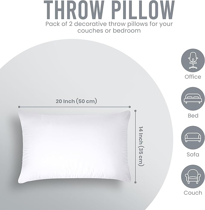 Utopia Bedding 14x20 Pillow Inserts, Sofa & Couch – Soft, Supportive & Fluffy - Image 7