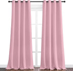 NICETOWN Crystal Pink Blackout Curtains 120" Long - Image 2