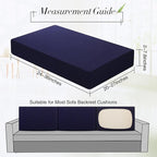 Newwiee Set of 4 Stretch Patio Cushion Covers Sofa Couch Seat Chair Slipcovers - Image 2