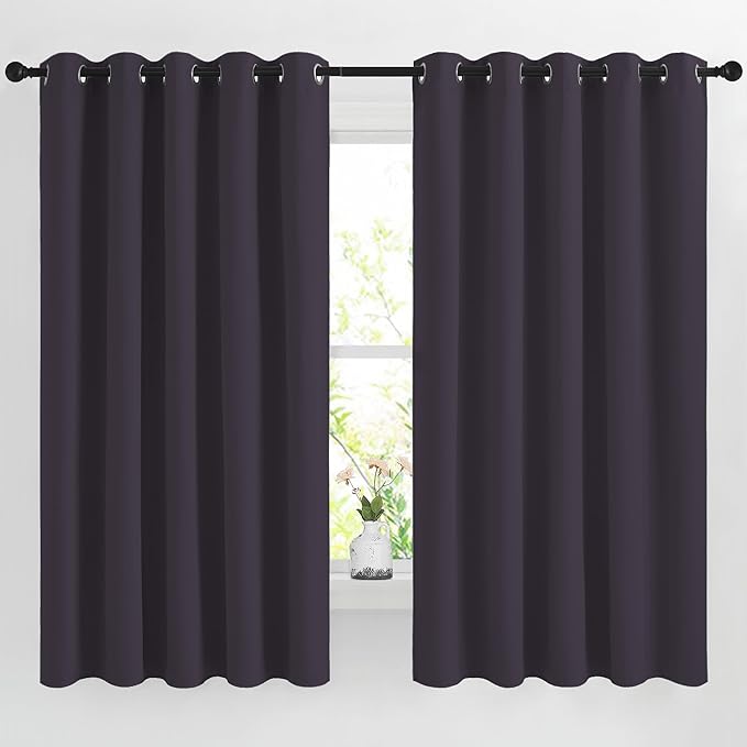 NICETOWN Blackout Bedroom Curtains 66 inches Long, Grommet Room Darkening by NICETOWN