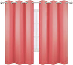 LEMOMO Coral Blackout Curtains 38 x 63 Inch Length/Set of 2 Curtain - Image 2