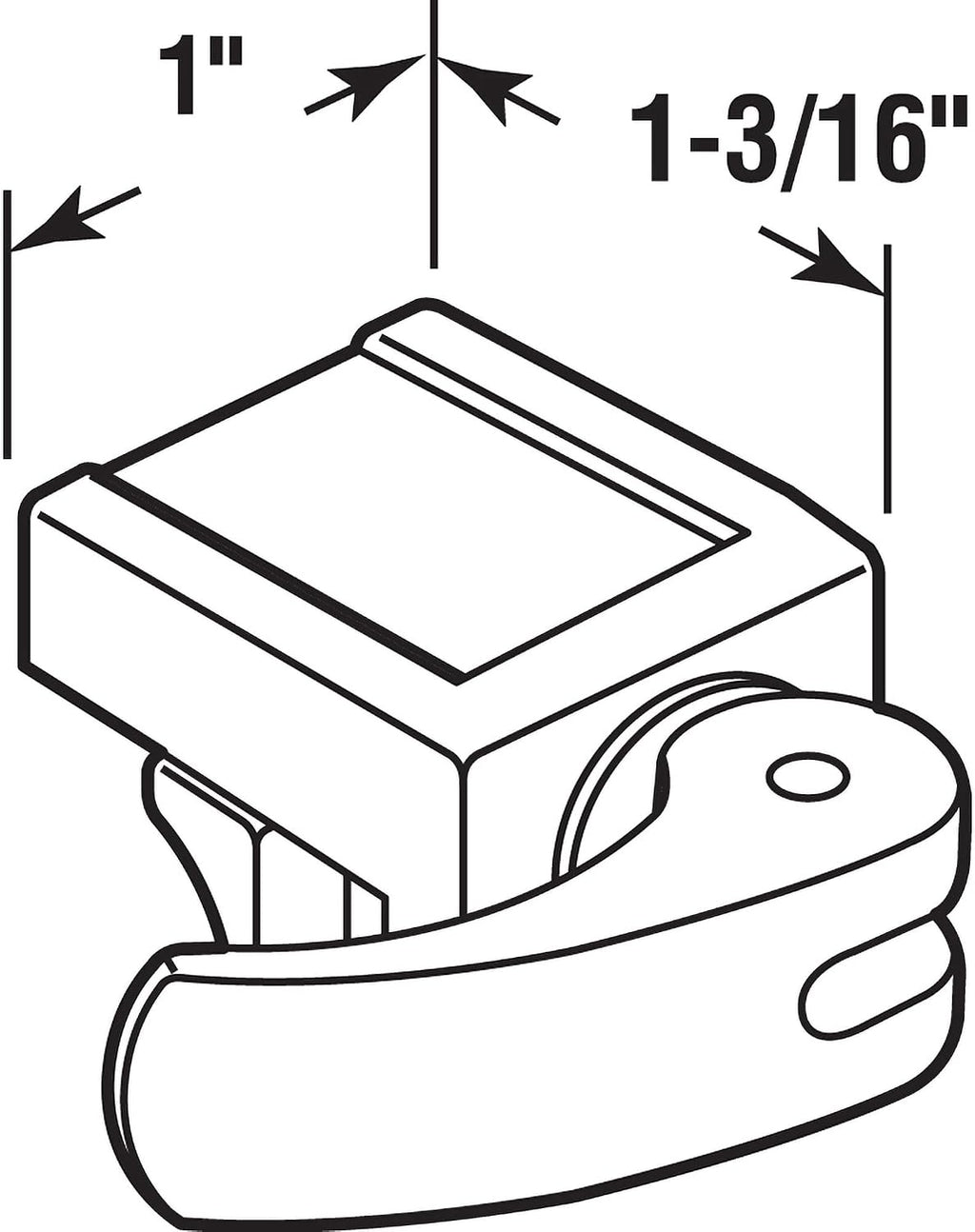 Prime-Line Sliding Window Lock for Vinyl Windows, White