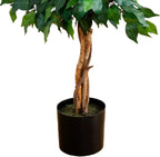 Nearly Natural 4 ft Artificial Triple Trunk Ficus Tree with Pot