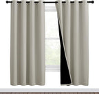 NICETOWN 100% Blackout Window Curtain Panels, Full Light Blocking Drapes by NICETOWN