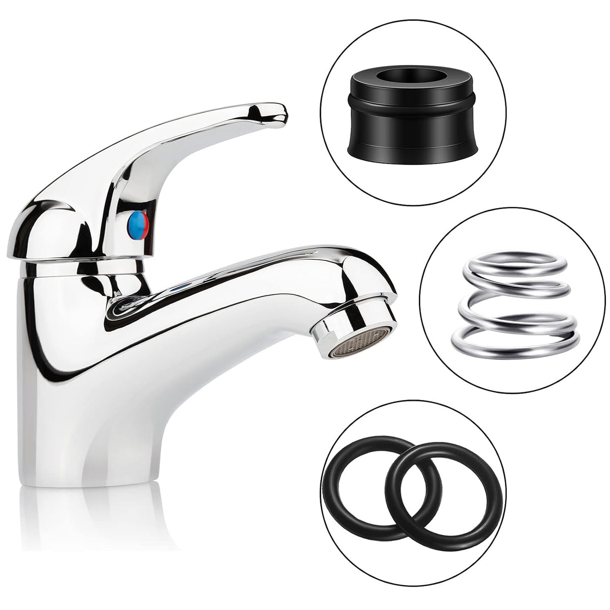 Hotop 40 Pcs Faucet Seats Springs Repair Kit Compatible with Rp4993