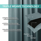 NICETOWN Full Shading Curtains 90" Long 2 Panels Set - Image 6