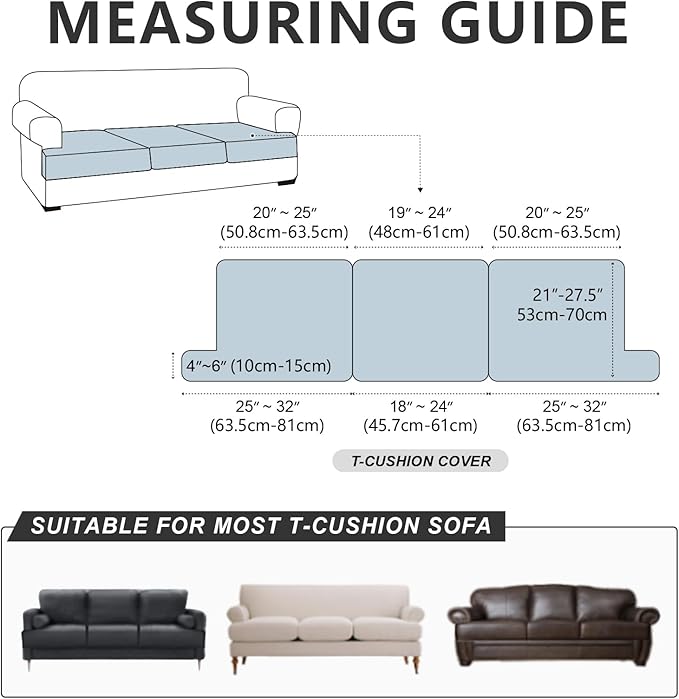 Leather Look Couch Cushion Covers Sofa Seat Slipcovers Sets Couches Furniture - Image 3