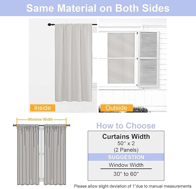 Simplebrand Ava Natural Blackout Curtains - Image 8