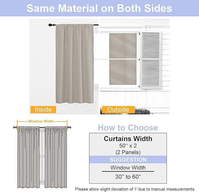 Simplebrand Ava Stone Blackout Curtains - Image 7