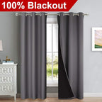 NICETOWN Room Warming Blackout Curtains 80 inches Long, Full Light Blocking - Image 2