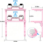 2 Tier Clamp on Desk Shelf (Pink)