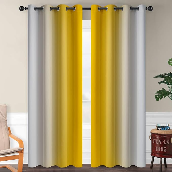 SimpleHome Ombre Room Darkening Curtains - Image 2