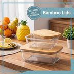 4 PCS Glass Food Storage Containers