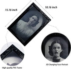 YBB 4 Pack Halloween Moving Picture Frame, 3D Changing Face Horror Portrait Scary Decoration for Home Halloween Party, Castle, Haunted House Decor