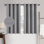 MIULEE Linen Texture Curtains for Bedroom Solid 100% Blackout Thermal Insulated by MIULEE