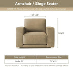 MYSKY HOME Chair Covers Armchair, Recliner Chair Cover Dark Grey Couch Cover - Image 6