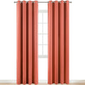 Yakamok Blackout Curtains 84 Inches Long Coral Room Darkening Thermal Insulated by Yakamok
