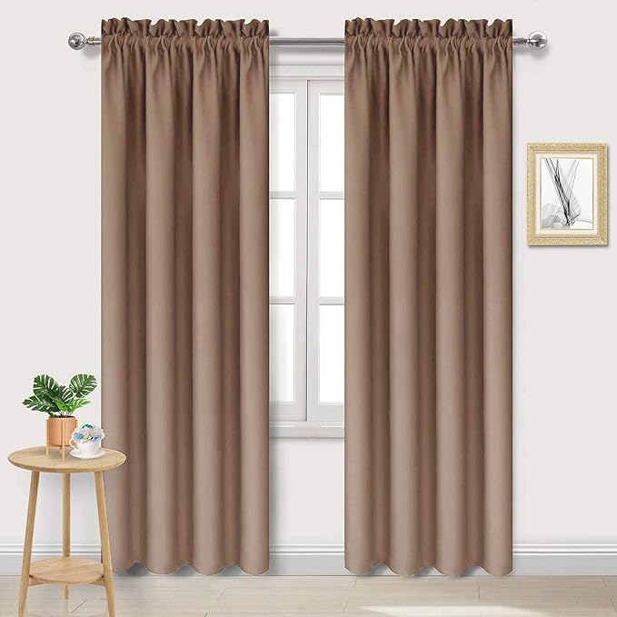 DWCN Blackout Curtains Room Darkening Thermal Insulated Bedroom Curtains Window by DWCN