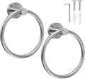 SetSail Towel Holder for Bathroom Wall Brushed Nickel Towel Ring, 2 Pack