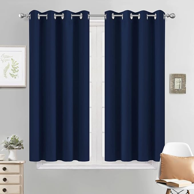 Yakamok Navy Blue Blackout Curtains by Yakamok