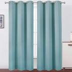 LEMOMO Stone Blue Thermal Blackout Curtains/42 x 84 Inch/Set of 2 Panels Room by Lemomo