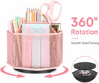 Exerz Desk Organizer 360 Rotating Pen Holder Storage Caddy Light Pink
