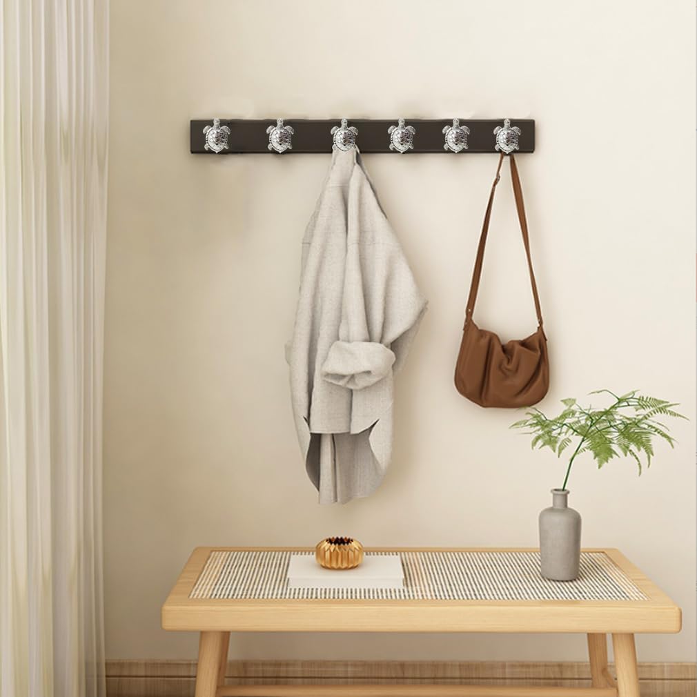 4Pcs Tortoise Wall Mounting Hanger Hooks, Animal Sea Turtle Coat Hooks, Decorative Wall Mounted Hooks for Hanging Coats, Scarves, Bags, Purses, Backpacks Home Decor