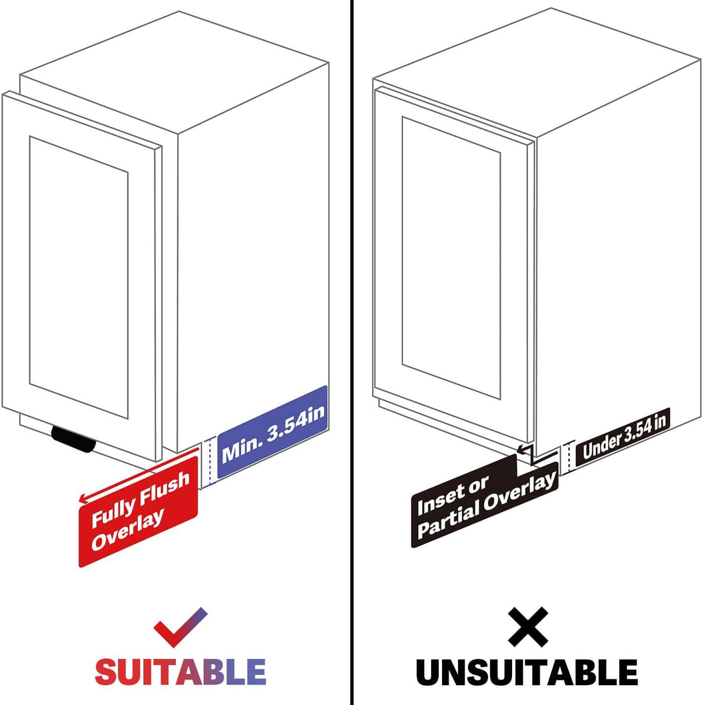 1-Pack Under Cabinet Foot Pull for Trash Drawer, Matte Black 4"