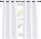 NICETOWN White Curtains for Living Room, W34 x L60, Thermal Insulated Window - Image 2