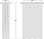 NICETOWN Taupe Sheer Curtains 96 inches Long, Grommet Voile Textured Airy Sheer - Image 2
