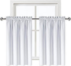 DWCN White Short Room Darkening Curtains - Image 9