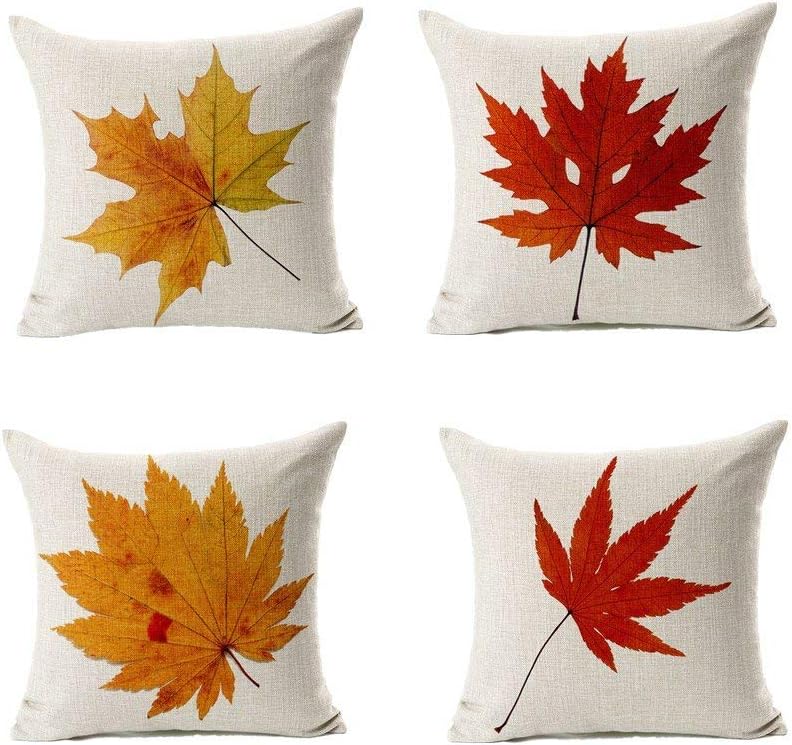 All Smiles Fall Outdoor Throw Pillow Covers 16x16 Set of 4, Thanksgiving