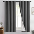 Yakamok 100% Blackout Curtain Panels 63 inches Cold and Light Blocking Drapes by Yakamok