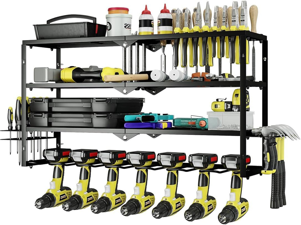 AZERPIAN Power Tool Organizer Heavy Duty Wall Mount Drill Tools Holder