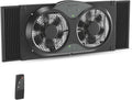 COMFORT ZONE Reversible Twin Window Fan with 3-Speeds & Expandable Width