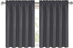 DWCN Short Blackout Curtains 36 inches Length 2 Panels Set, Half Window Rod - Image 9