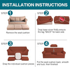 Turquoize 4 Piece Sofa Covers for 3 Cushion Couch Sofa Slipcover Soft Couch - Image 6