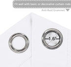 H.VERSAILTEX White Curtains for Sliding Glass Door Room Divider Curtains Noise - Image 3