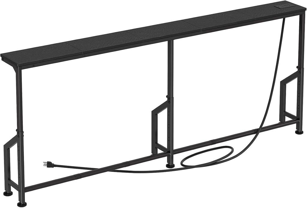 Kitstorack 76.9" Narrow Console Table with Power Outlet for Living Room