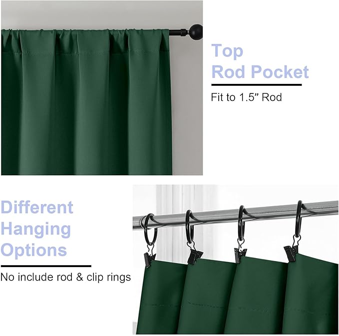 Simplebrand Ever Green Blackout Curtains - Image 4