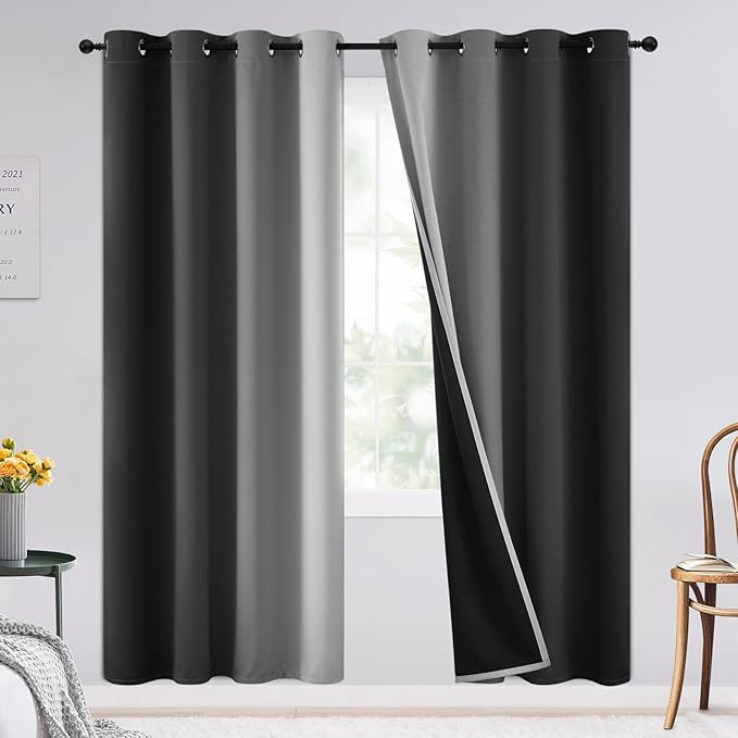 SimpleHome Ombre 100% Blackout Curtains by SimpleHome