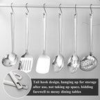 Evanda Kitchen Utensils Set 6pcs, Stainless Steel Cooking Utensils Set, Heavy Duty Kitchen Tools Spatulas Set, Home Essentials Kitchen Gadgets Accessories